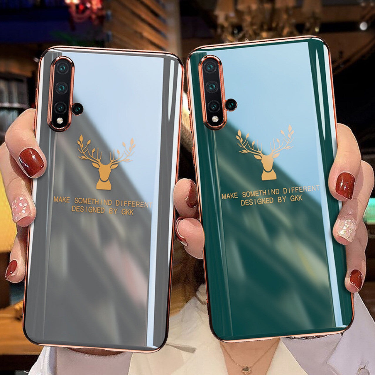 Electroplating soft glue elk mobile phone case Electroplating soft glue elk mobile phone case